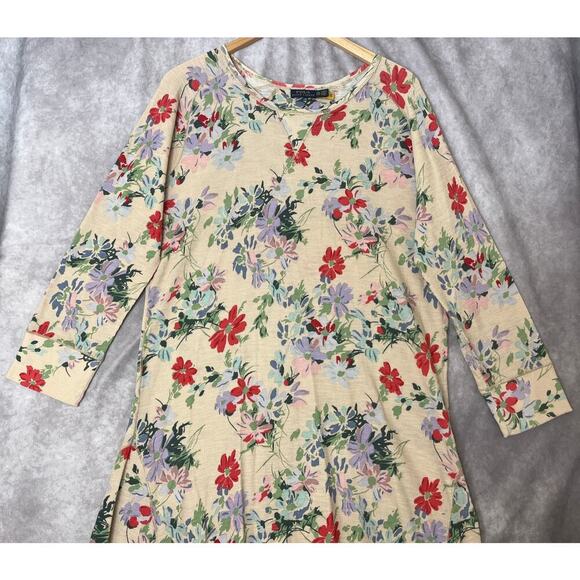 Polo Ralph Lauren Thermal Henley Dress Scattered Floral Maxi Long Sleeve XXL - Picture 7 of 11